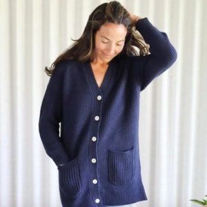 Alex Mill- Romy Long Cardigan in Navy